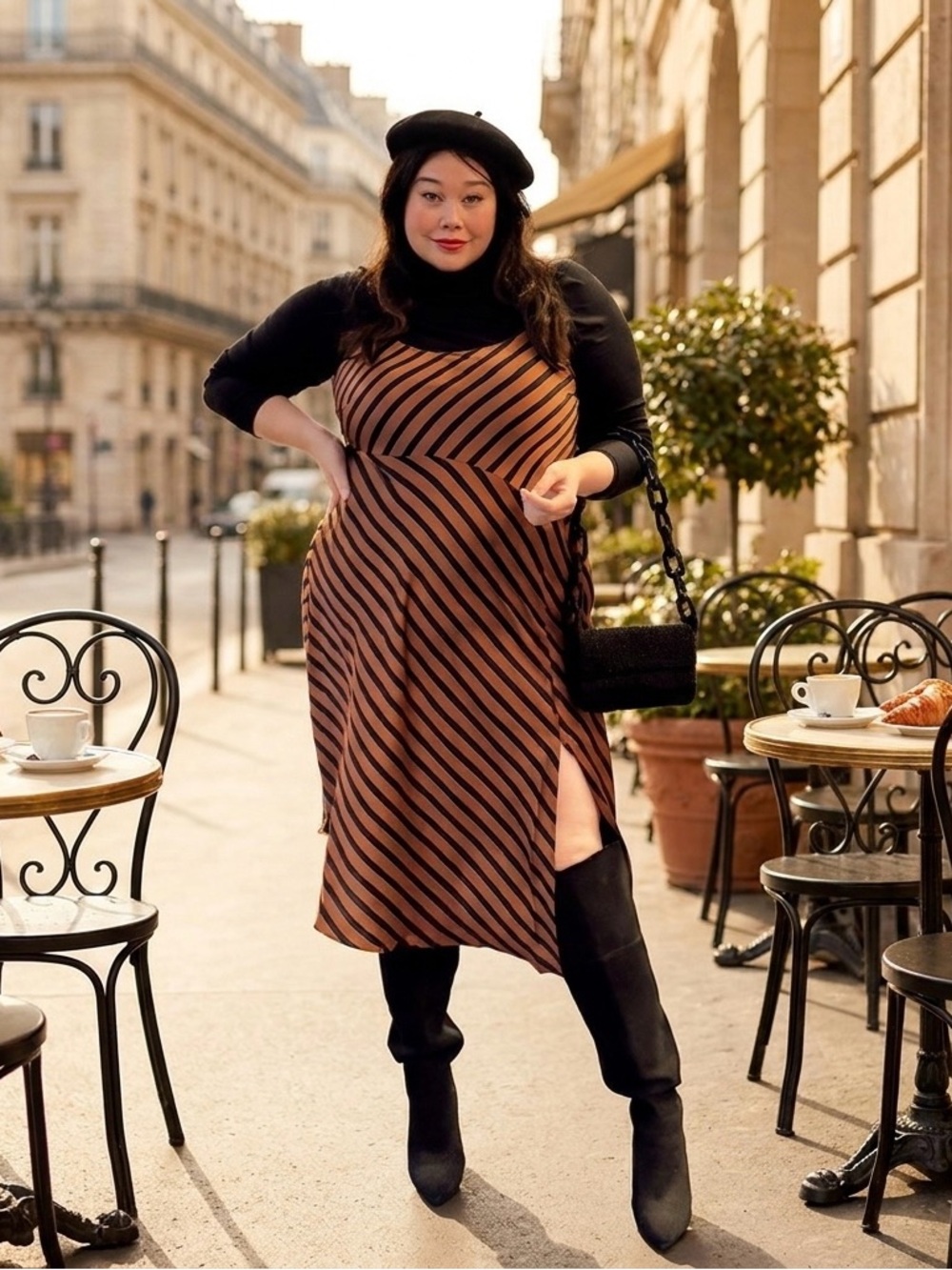 A New Day Womens Copper & Black Satin String-Strapped Dress - XXL - Picture 1 of 8